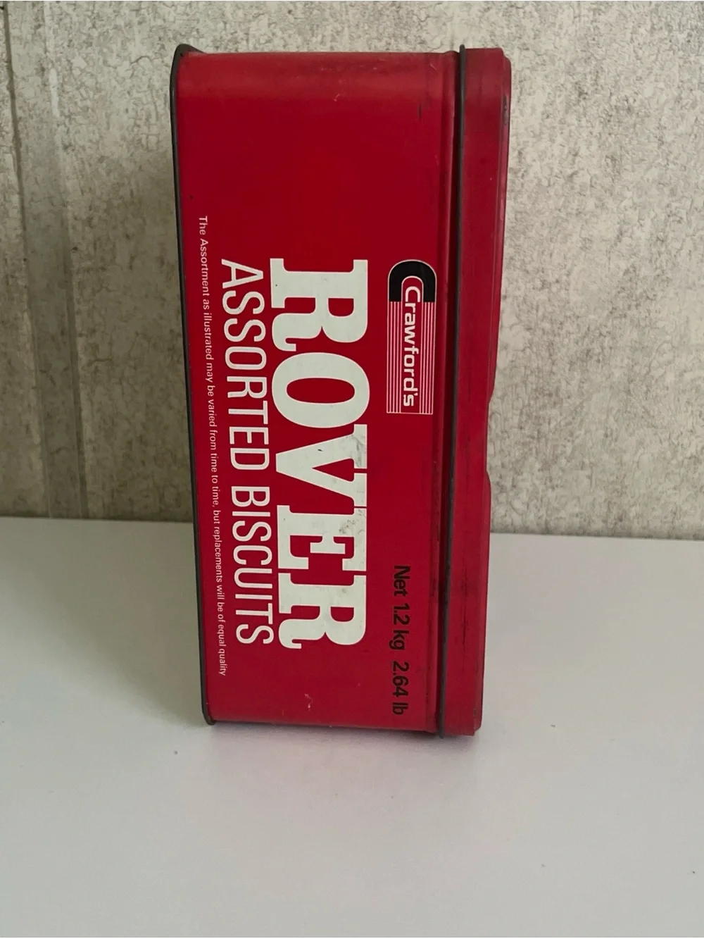 Vintage Crawfords Rover Assorted Biscuits Collectible Tin 9”x8.5” Empty